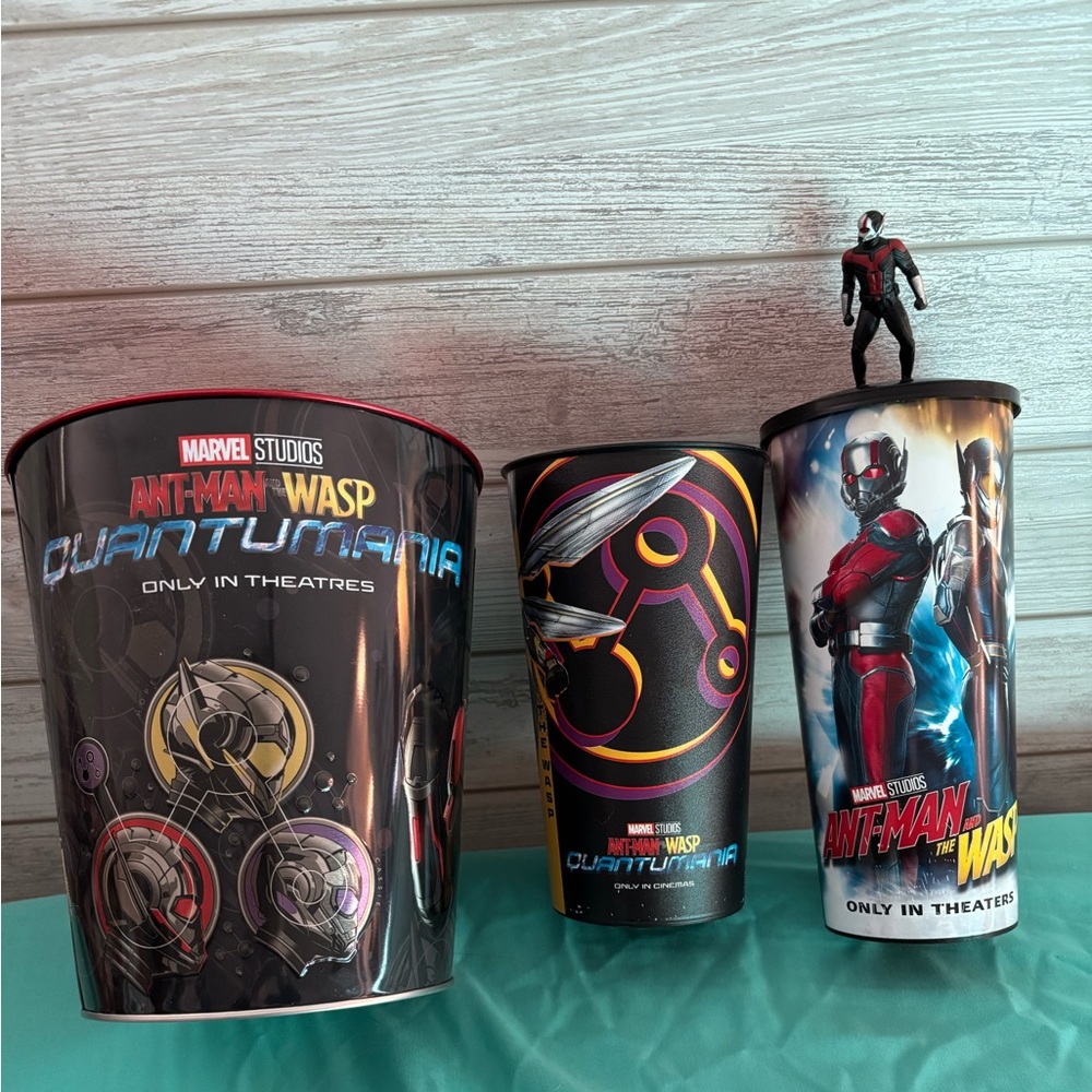 Marvel Ant-Man and the Wasp Quantumania Popcorn Bucket + 2 Plastic Cups